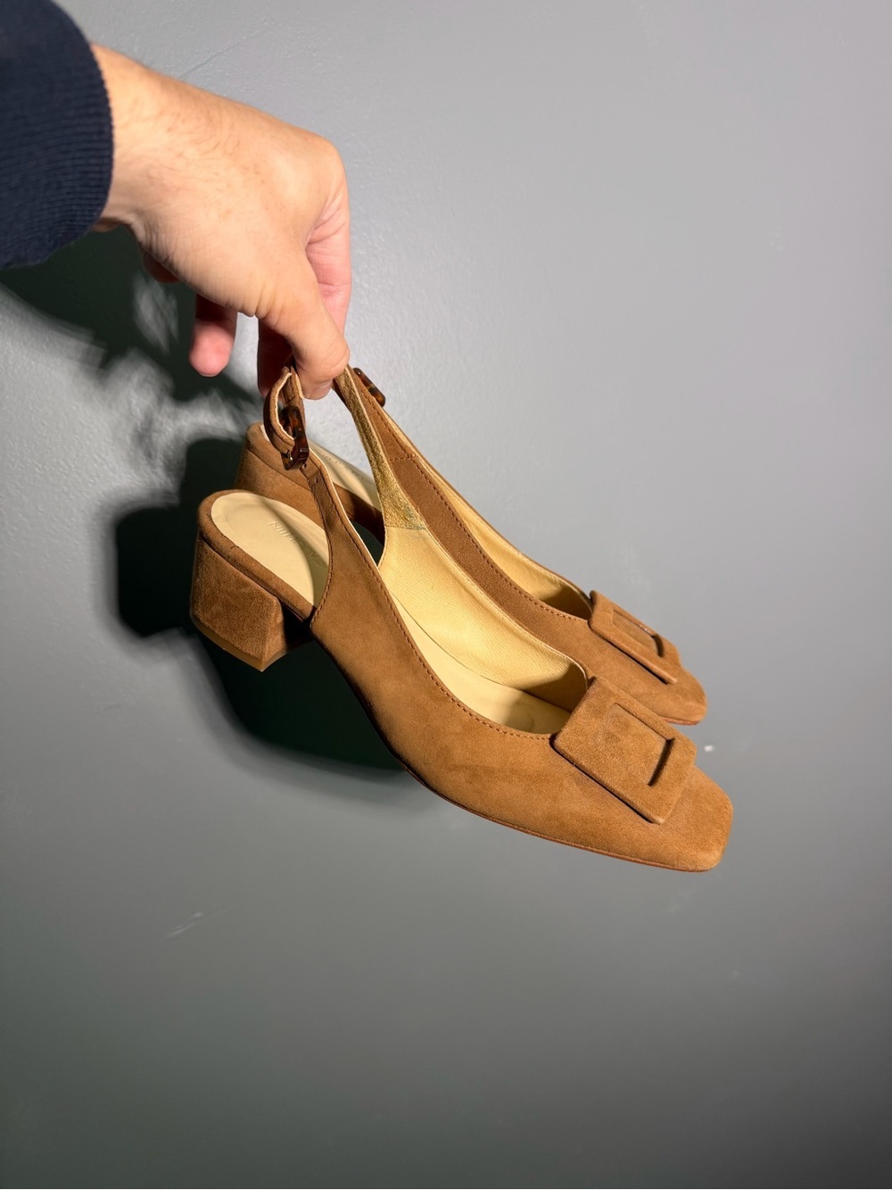 J.McLaughlin Frenchette Suede Slingback Heels Size 7.5 - Picture 2 of 9